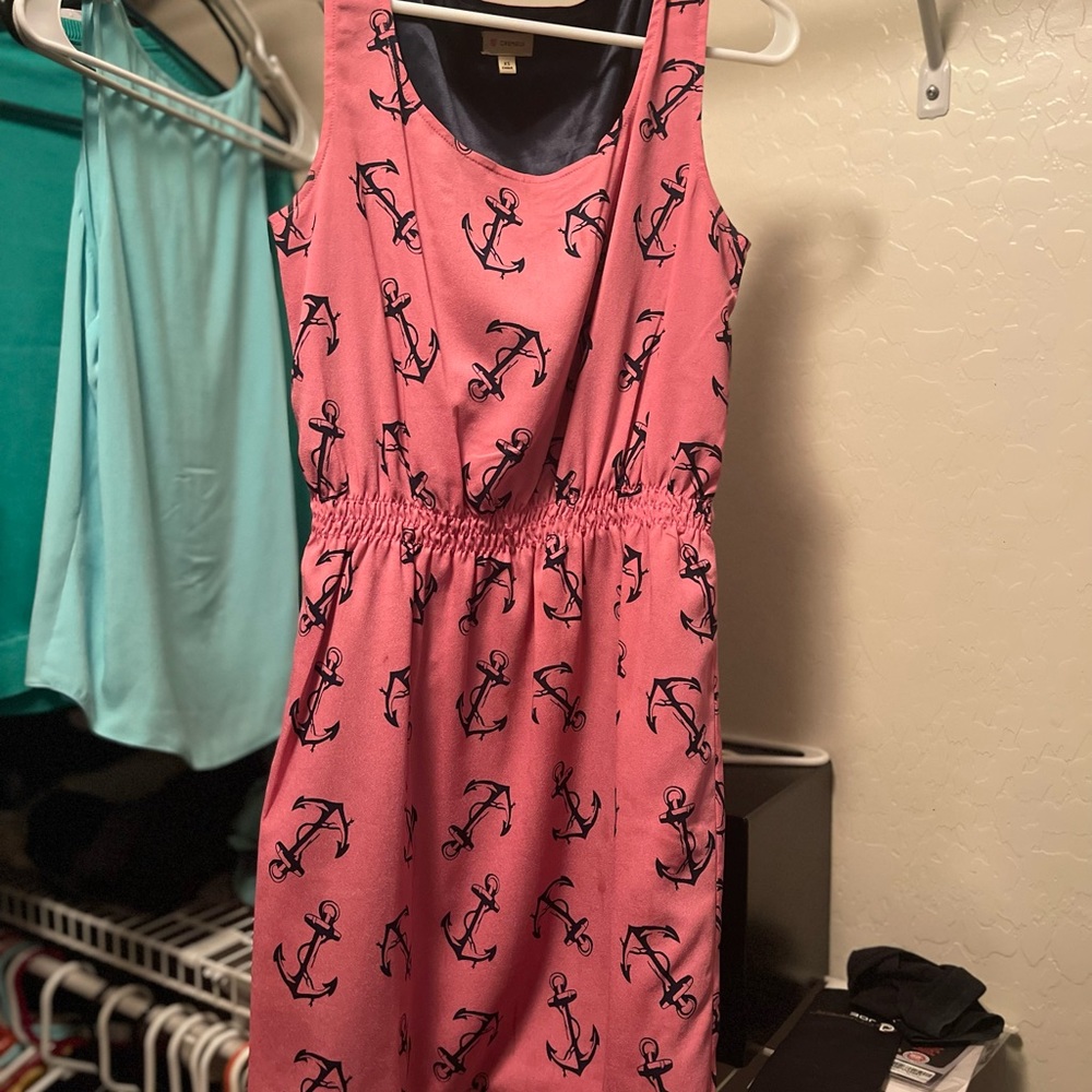 Lovely pink dress with nautical sailor theme